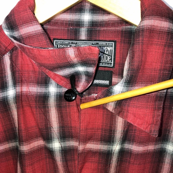 NEIGHBORHOOD woven plaid button up size L - Picture 8 of 8